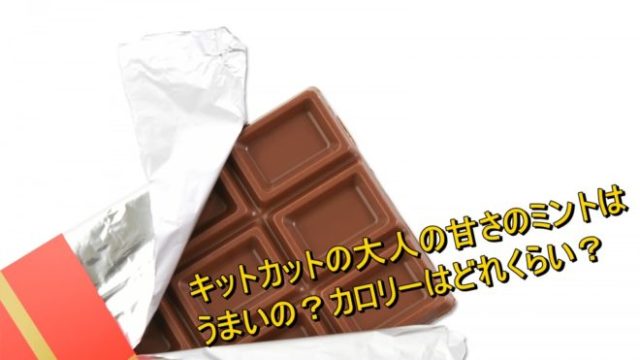キットカットの大人の甘さのミントはうまいの カロリーはどれくらい Worpman Blog